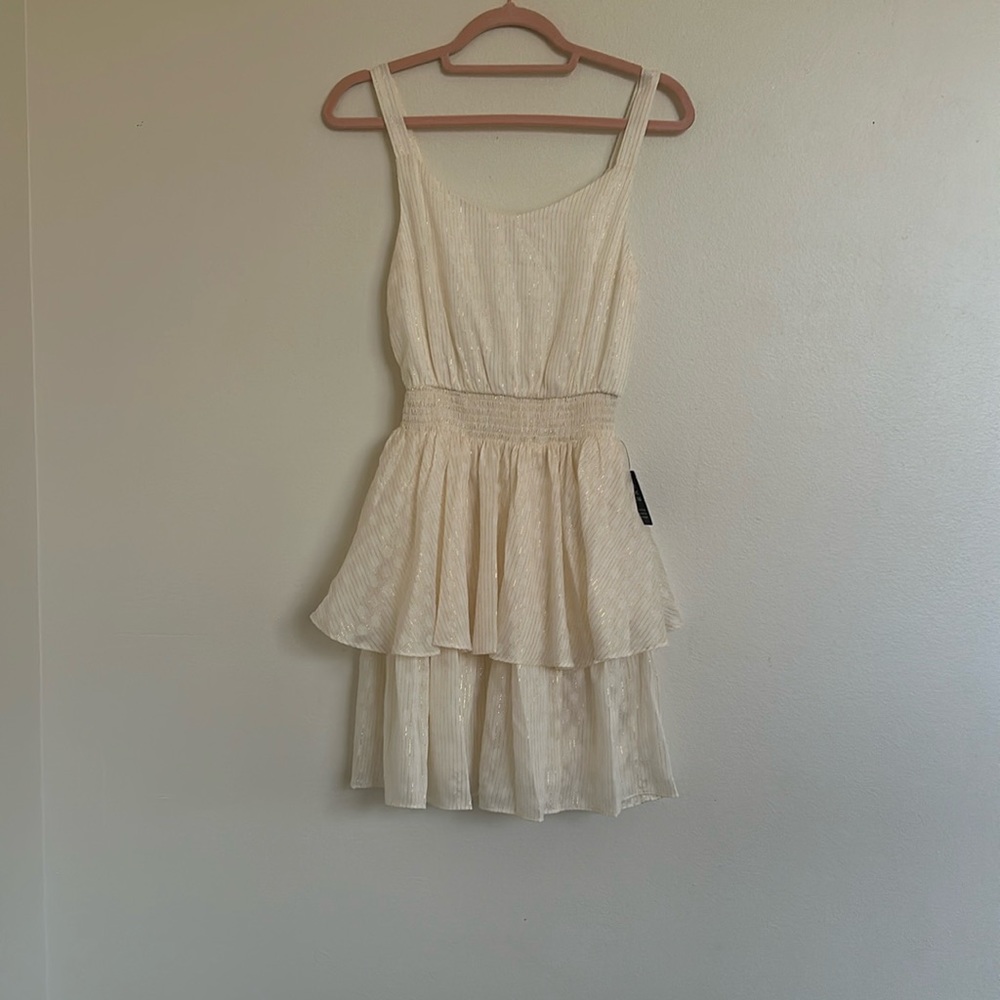 Semi formal white/gold dress